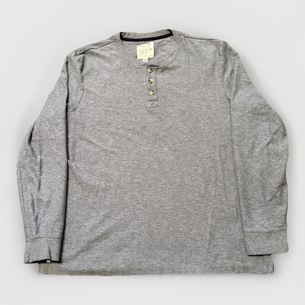 Fat Face Long Sleeve Henley Shirt Mens XXL‎ Gray Casual Pullover